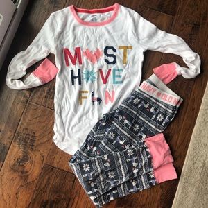 Old Navy Girl’s Winter Pajama top and Bottom Set